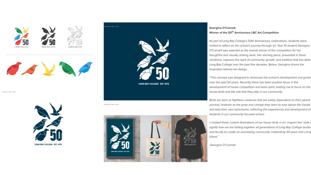 新西兰留学/北岸高中Long Bay College长湾中学，一幅画传递着建校50周年的校园精神！